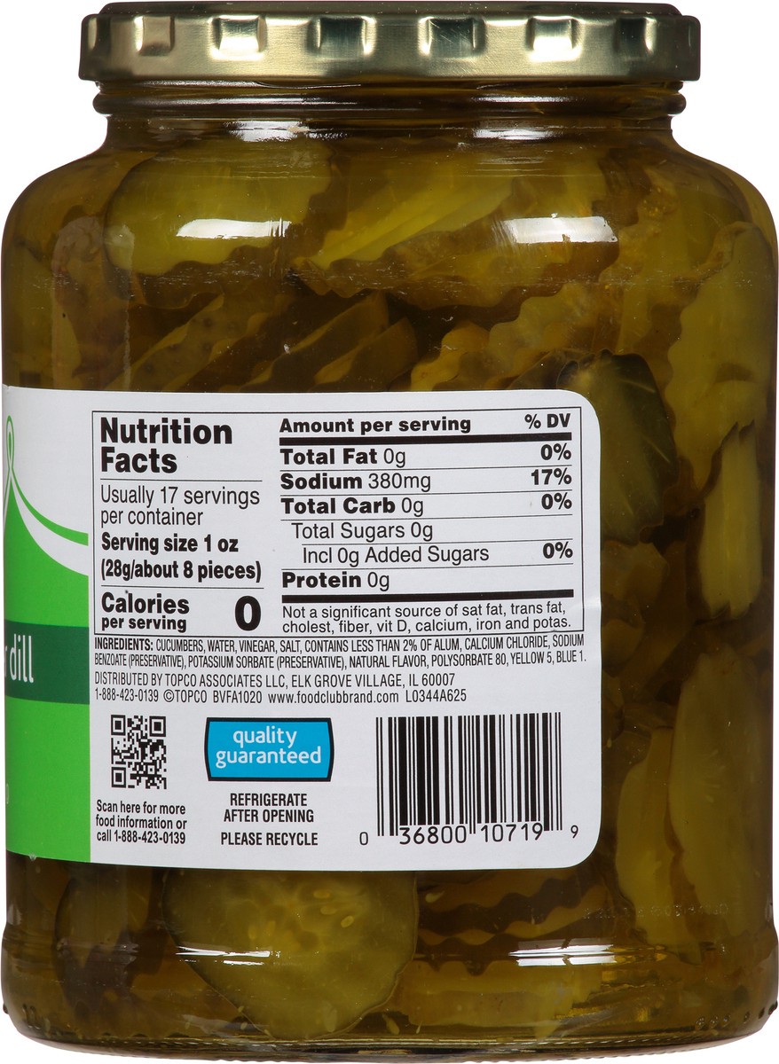 slide 6 of 9, Food Club Hamburger Dill Chips Pickles 32 fl oz, 32 fl oz