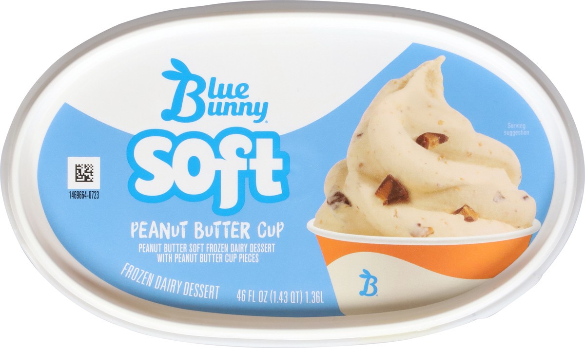 slide 2 of 13, Blue Bunny Soft Peanut Butter Cup Frozen Dessert, 46 fl oz Tub, 46 fl oz