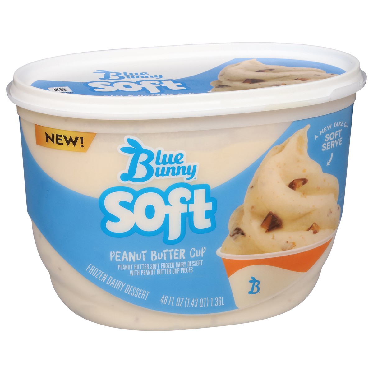 slide 11 of 13, Blue Bunny Soft Peanut Butter Cup Frozen Dessert, 46 fl oz Tub, 46 fl oz