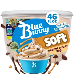 Blue Bunny Soft Peanut Butter Cup Frozen Dessert, 46 fl oz Tub