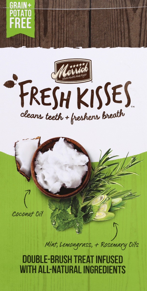 slide 2 of 4, Merrick Fresh Kisses Natural Dental Chews Infused With Coconut And Botanical Oils For Medium Dogs 25-50 Lbs, 23 oz