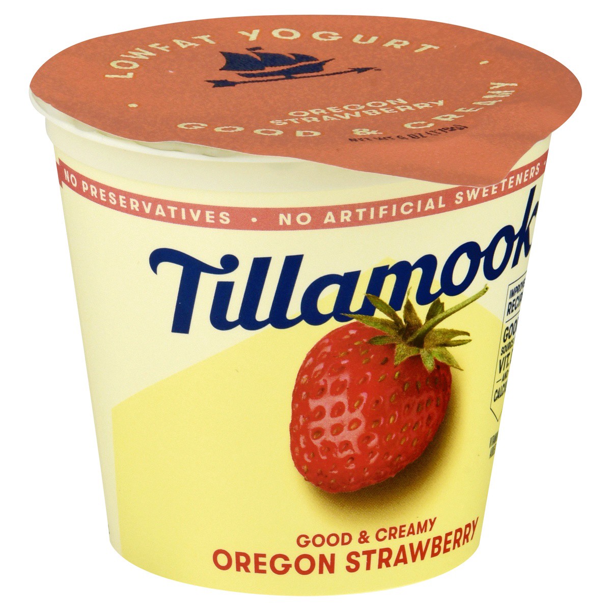 slide 6 of 9, Tillamook Blended Lowfat Oregon Strawberry Yogurt 6 oz, 6 oz