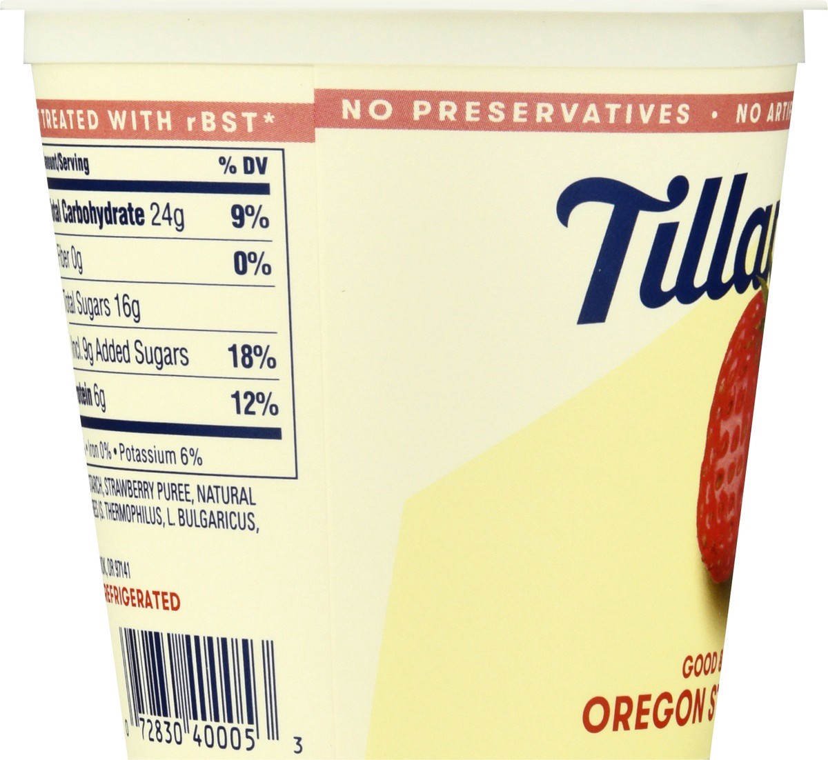 slide 9 of 9, Tillamook Blended Lowfat Oregon Strawberry Yogurt 6 oz, 6 oz