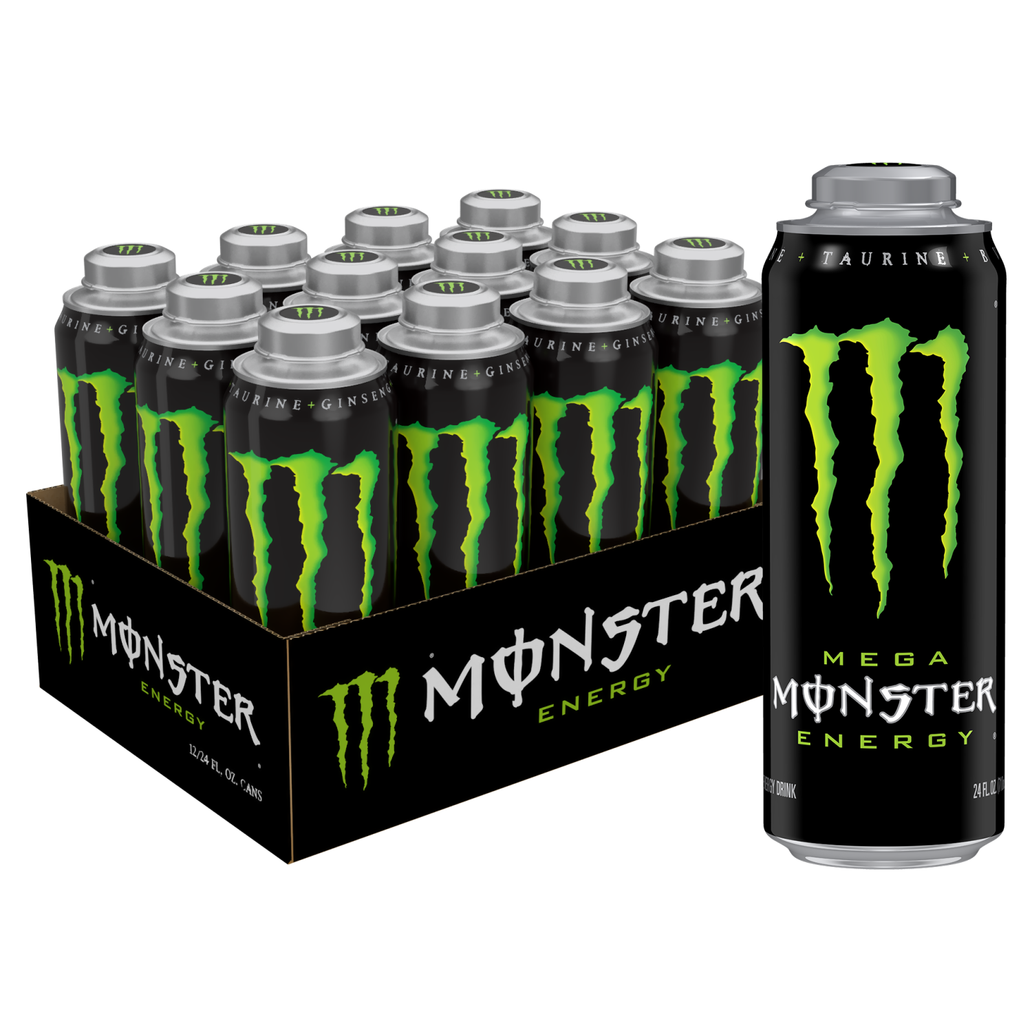 slide 1 of 5, Monster Energy Green, Green - 24 oz, 24 oz