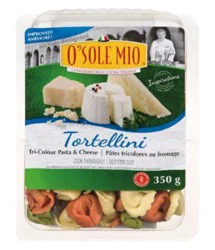 O Sole Mio Tortellini Tri-Color Pasta & Cheese - 9 Oz