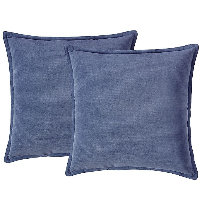 slide 1 of 2, Morgan Home ChenilleSquare Throw Pillows - Blue, 2 ct