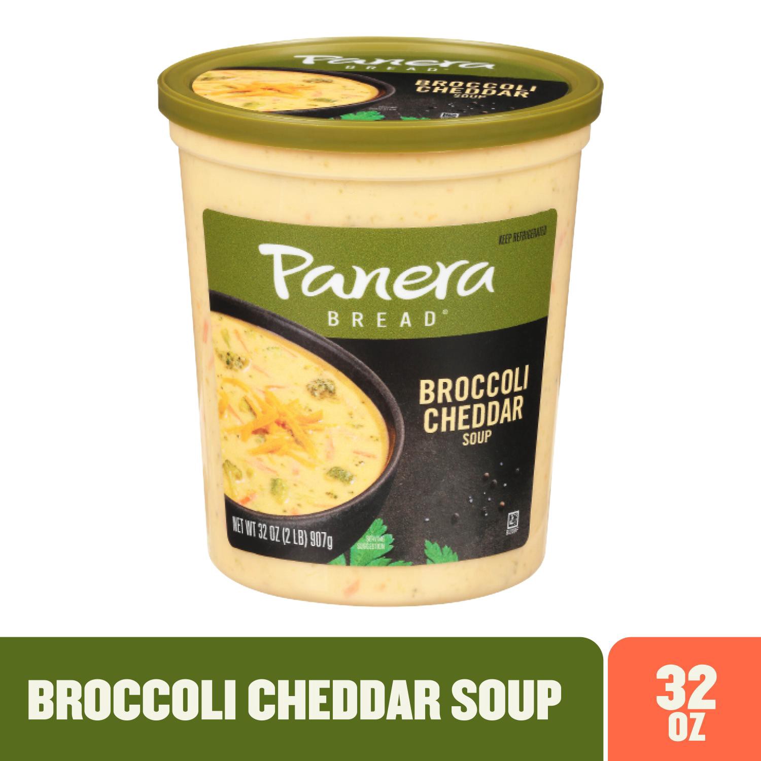 slide 1 of 7, Panera Bread Broccoli Cheddar Soup, 32 Oz Soup Cup, 32 oz