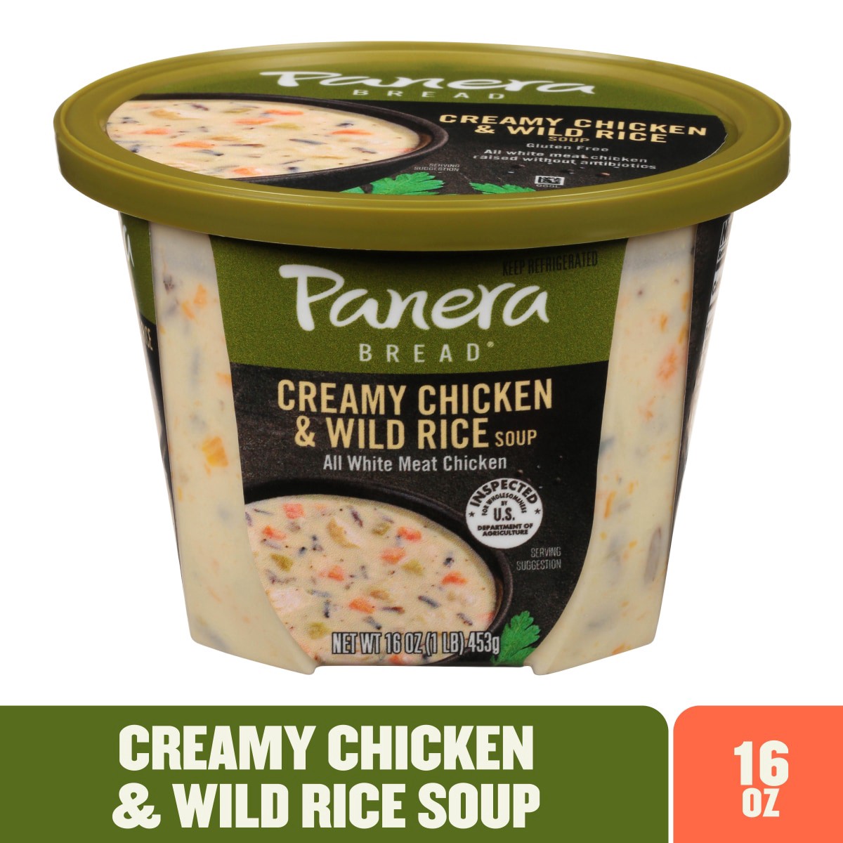 slide 1 of 29, Panera Bread Creamy Chicken & Wild Rice Soup Soup Cup (Gluten Free), 16 oz