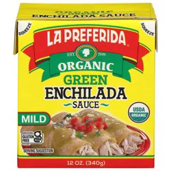 La Preferida Organic Mild Green Enchilada Sauce 12 oz