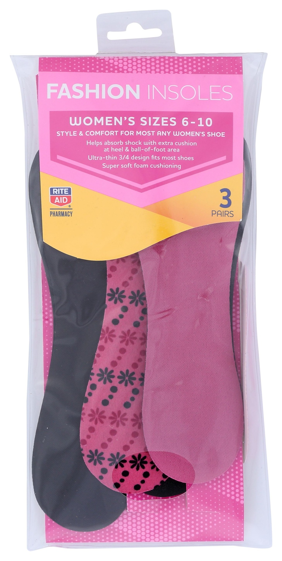 slide 1 of 1, SOFComfort Fashion Insole, 3/4 Length, 3 ct