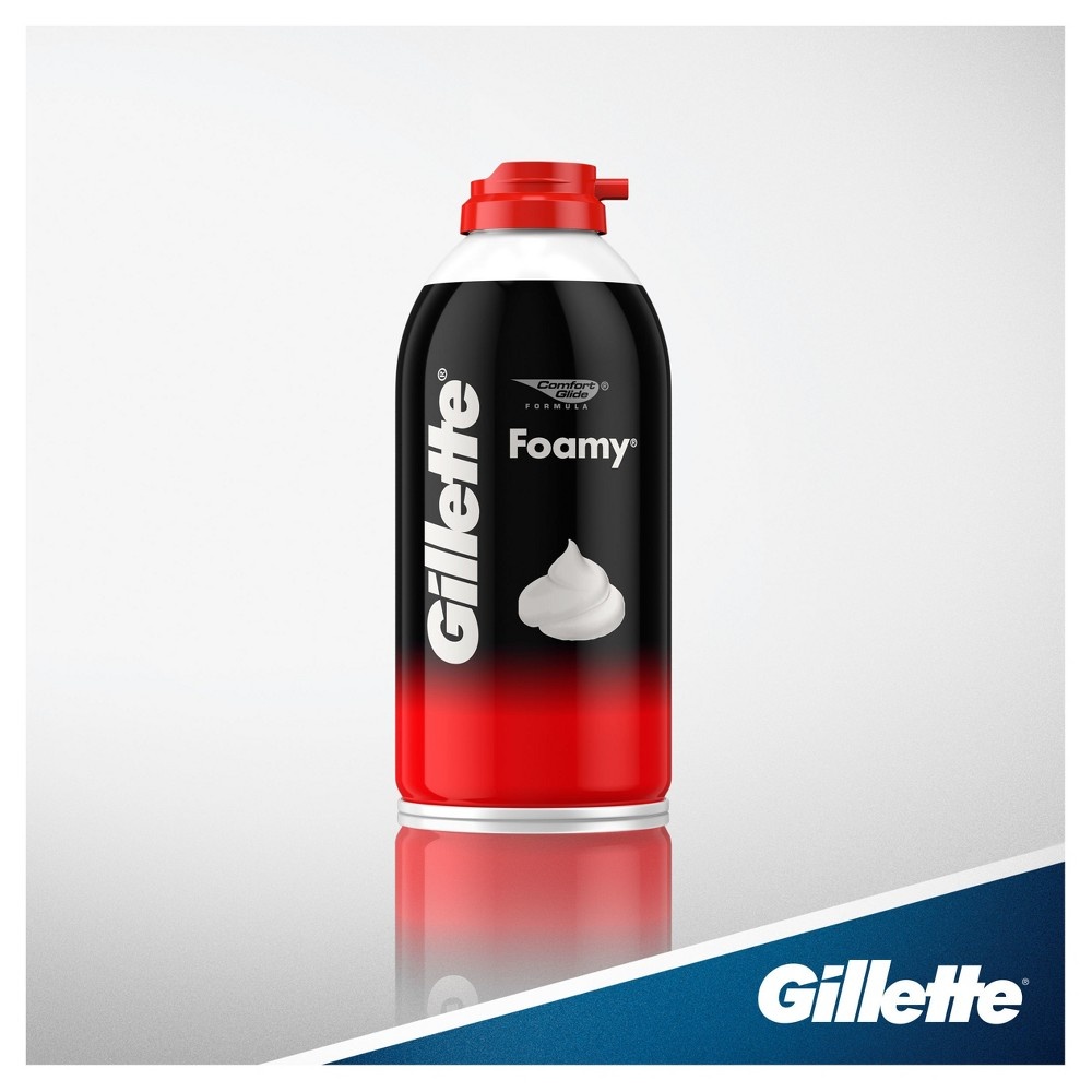 slide 3 of 6, Gillette Foamy Men's Regular Shave Foam - 11oz, 11 oz