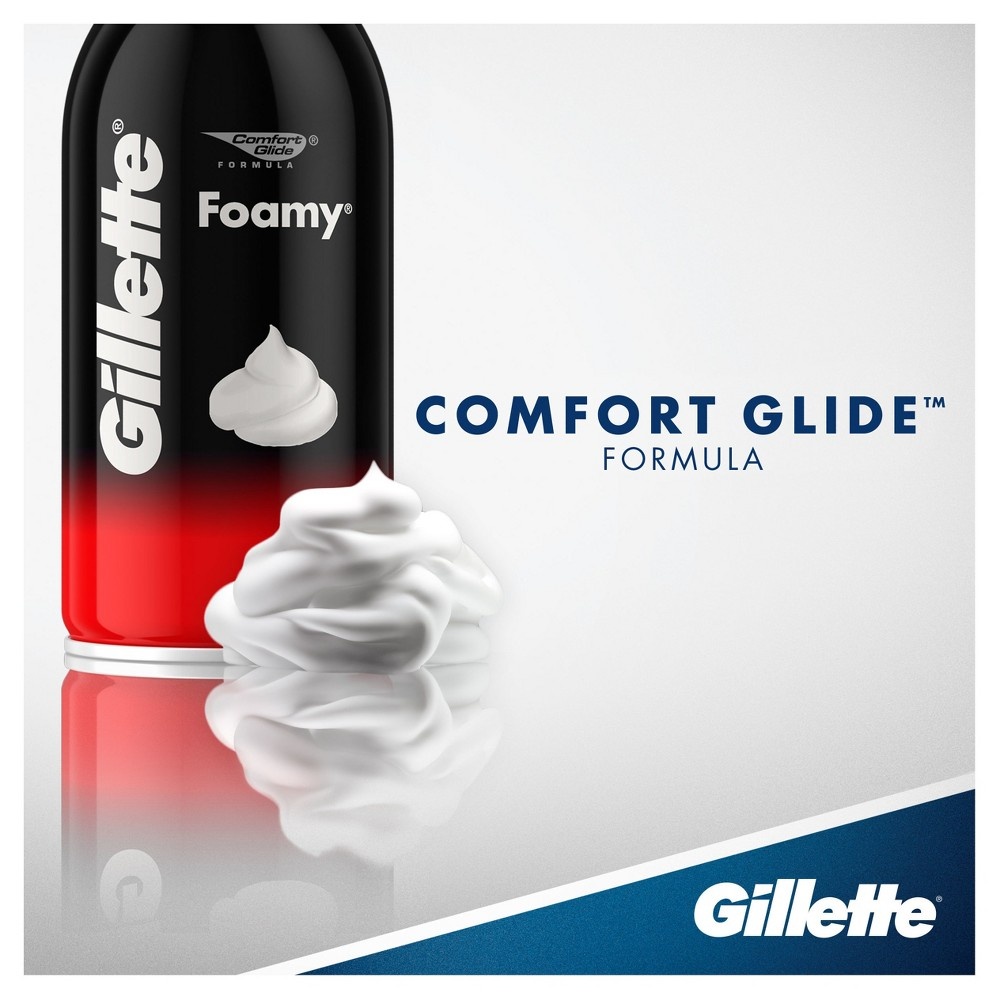 slide 4 of 6, Gillette Foamy Men's Regular Shave Foam - 11oz, 11 oz