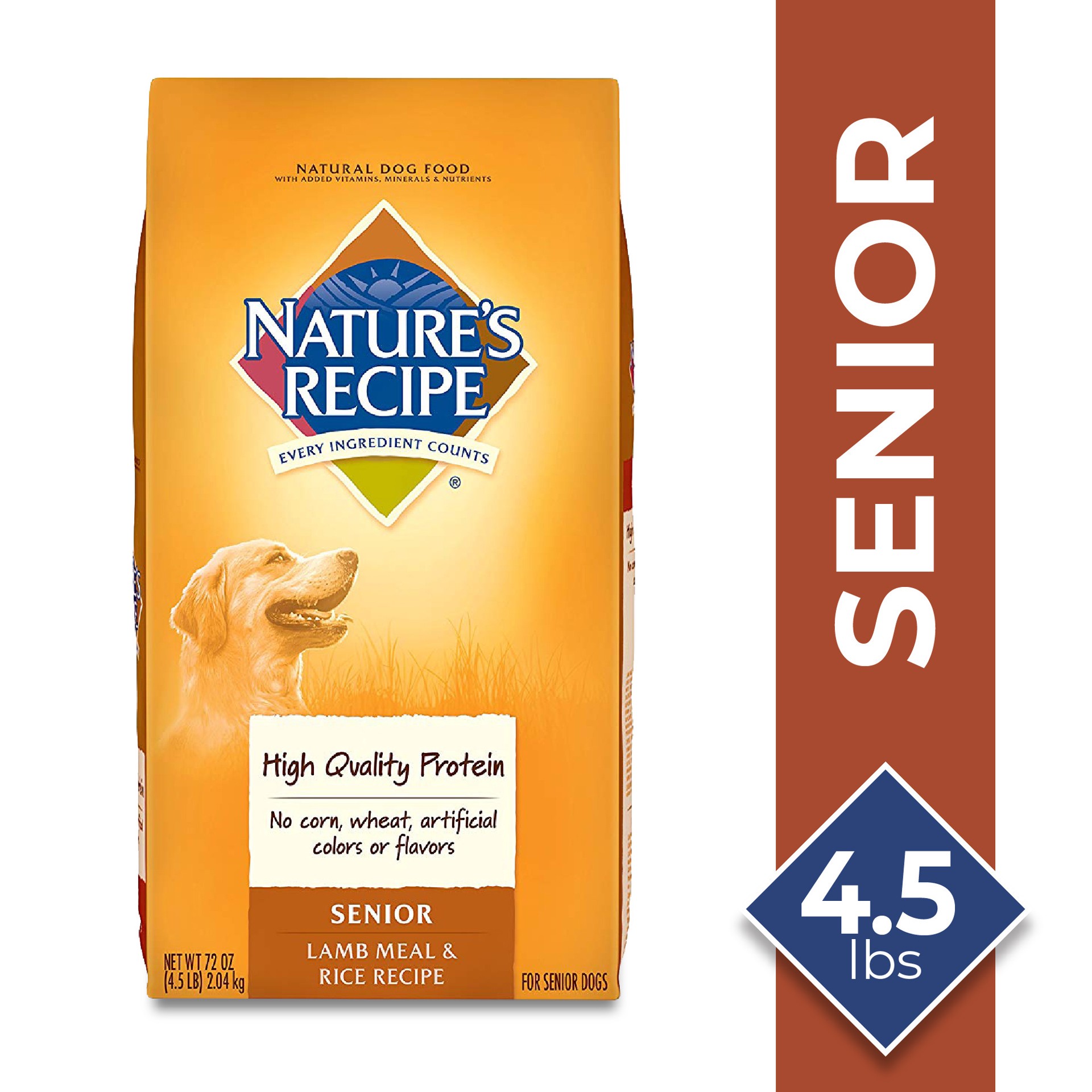 slide 2 of 2, Nature's Recipe Senior Lamb Meal & Rice Recipe, 4.5-Pound, 4.5 lb