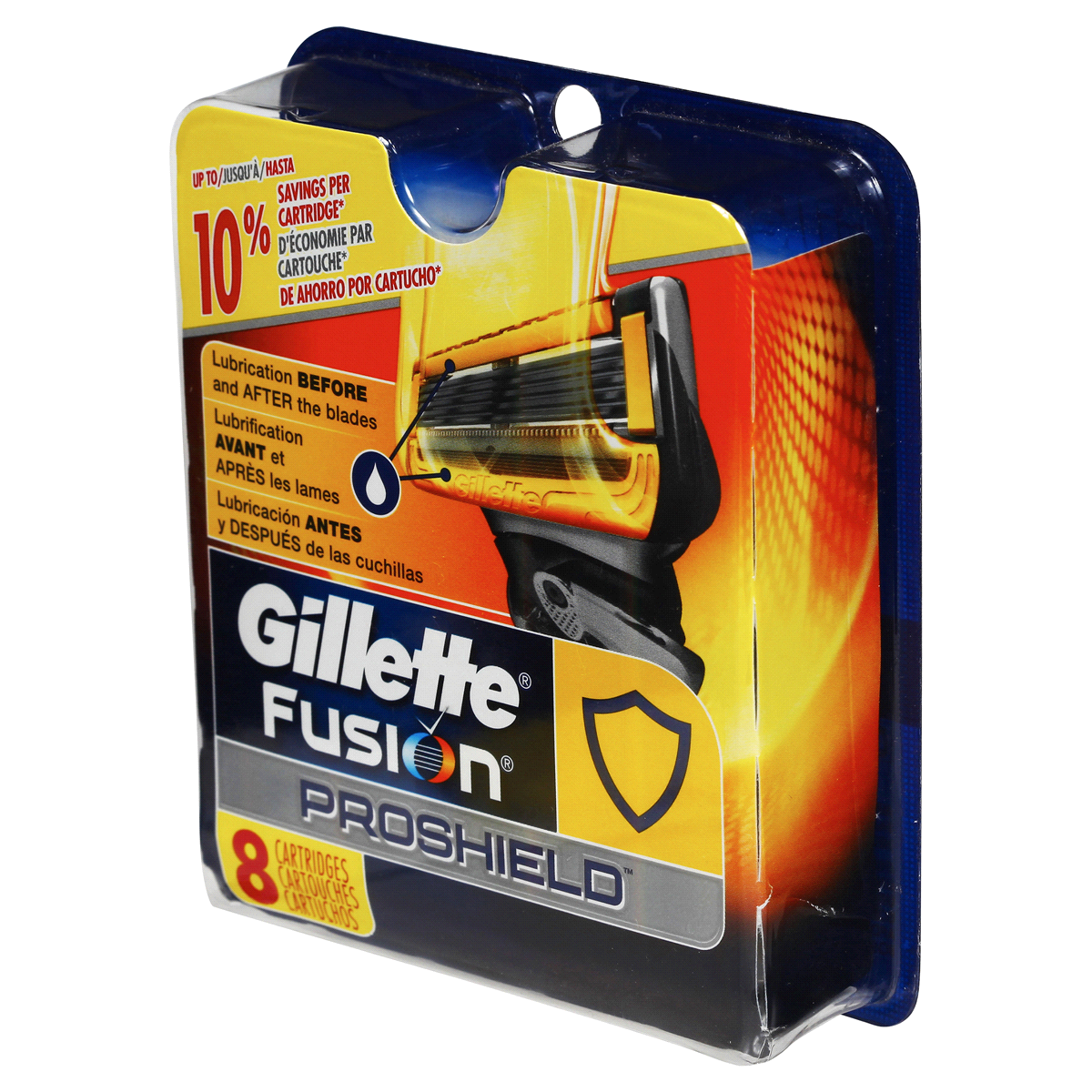 slide 2 of 9, Gillette Proglide Shield 5-Blade Razor Blade Refills, 8 Ct, 1 ct