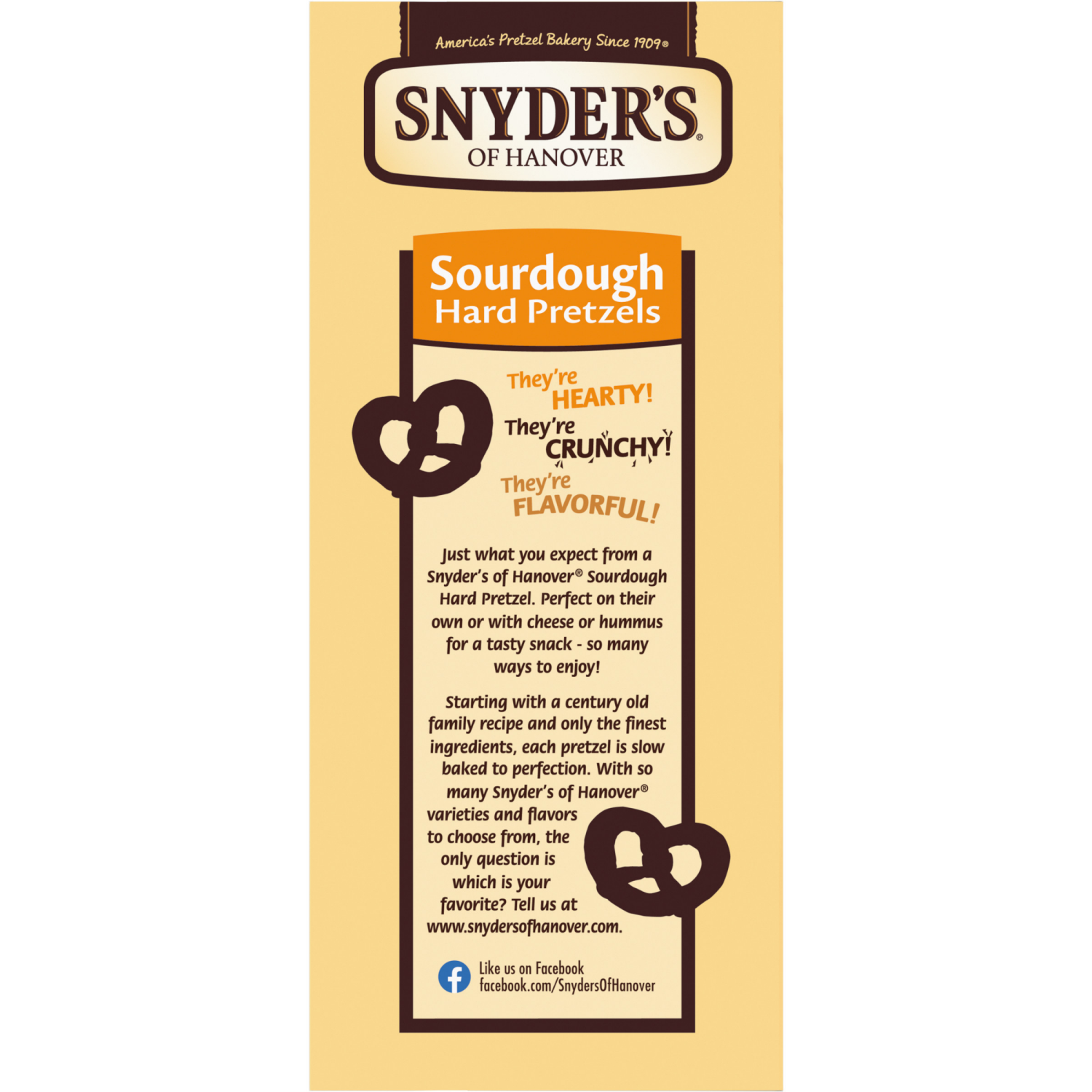 slide 2 of 6, Snyder's of Hanover Sourdough Hard Pretzels, 13.500 oz