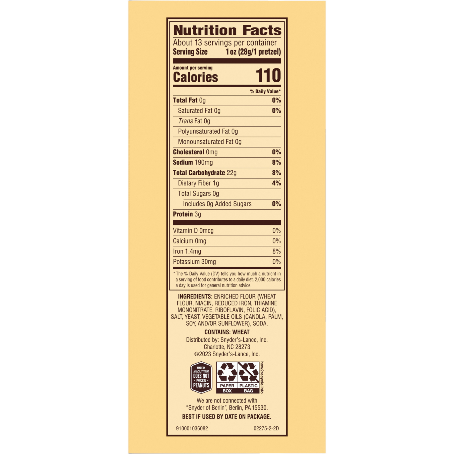 slide 6 of 6, Snyder's of Hanover Sourdough Hard Pretzels, 13.500 oz