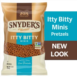 Snyder's of Hanover, Itty Bitty Minis Pretzels, 12 Oz Bag