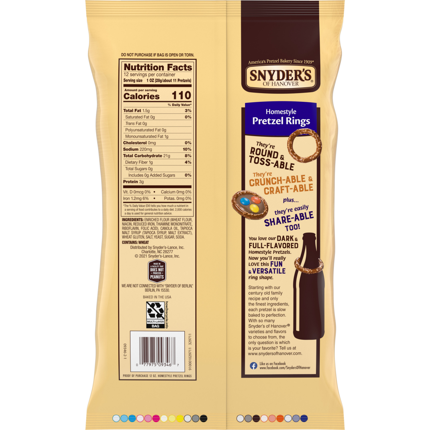 slide 5 of 5, Snyder's of Hanover Homestyle Pretzel Rings Pretzels, 12 Oz Bag, 12 oz