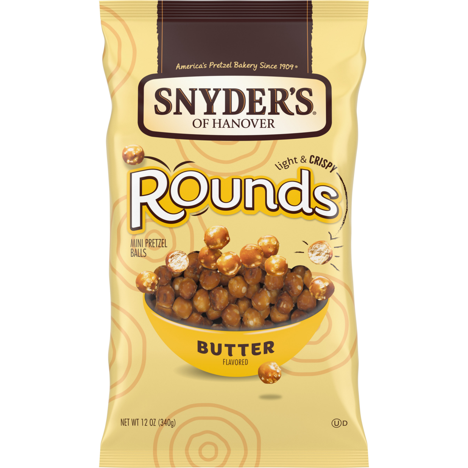 slide 1 of 5, Snyder's of Hanover Butter Flavored Mini Pretzel Balls, 12.000 oz