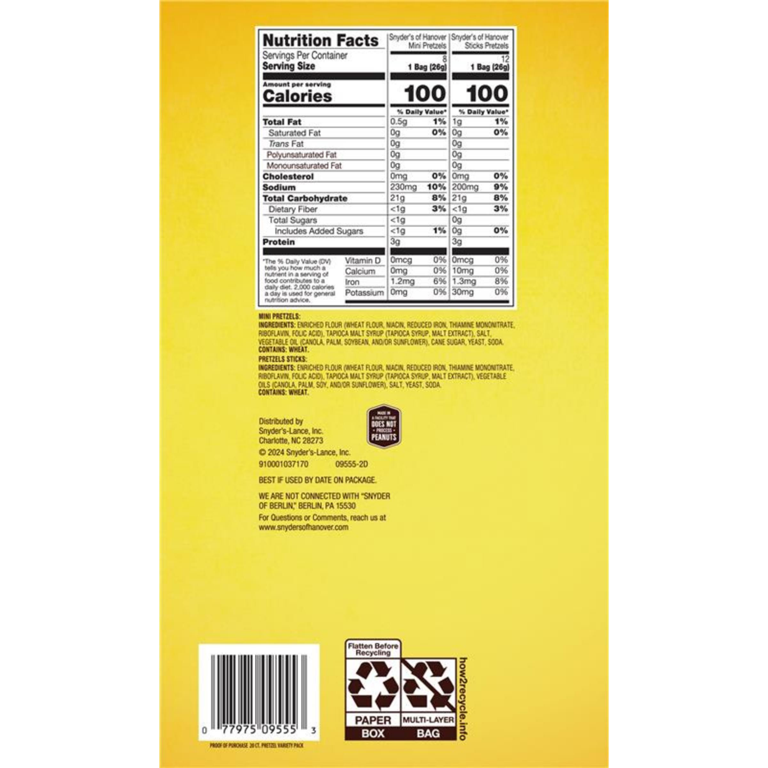 slide 2 of 6, Snyder's of Hanover Variety Pack Pretzels, 18.400 oz