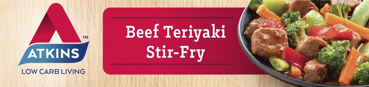 slide 9 of 10, Atkins Beef Teriyaki Stir-Fry, 8 oz