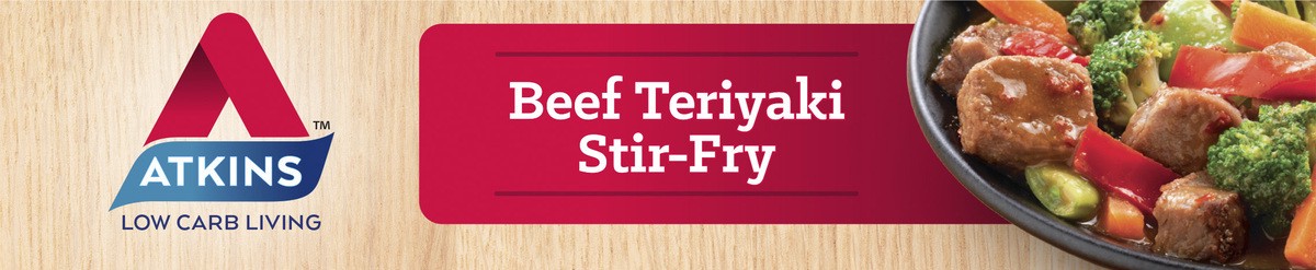 slide 7 of 10, Atkins Beef Teriyaki Stir-Fry, 8 oz