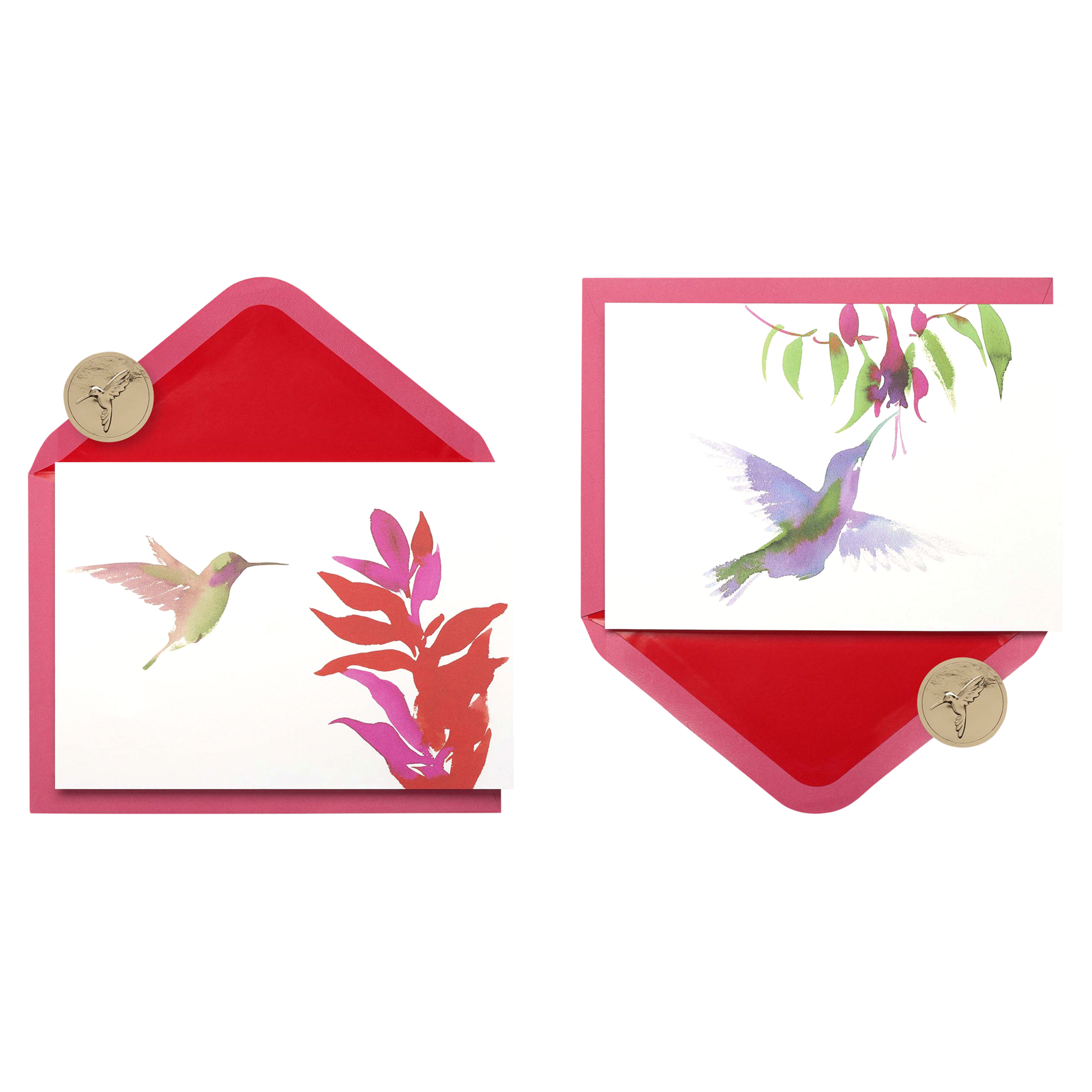 slide 1 of 1, Papyrus Hummingbird Note Cards 1 ea, 1 ct