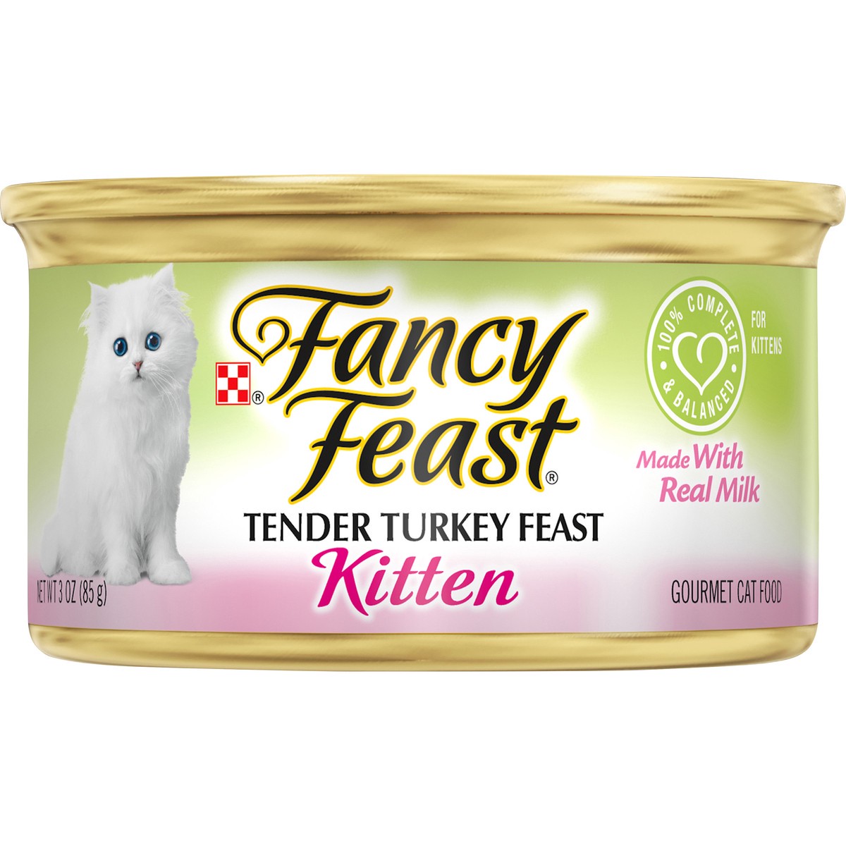 slide 2 of 3, Fancy Feast Purina Fancy Feast Pate Wet Kitten Food, Tender Turkey Feast, 3 oz