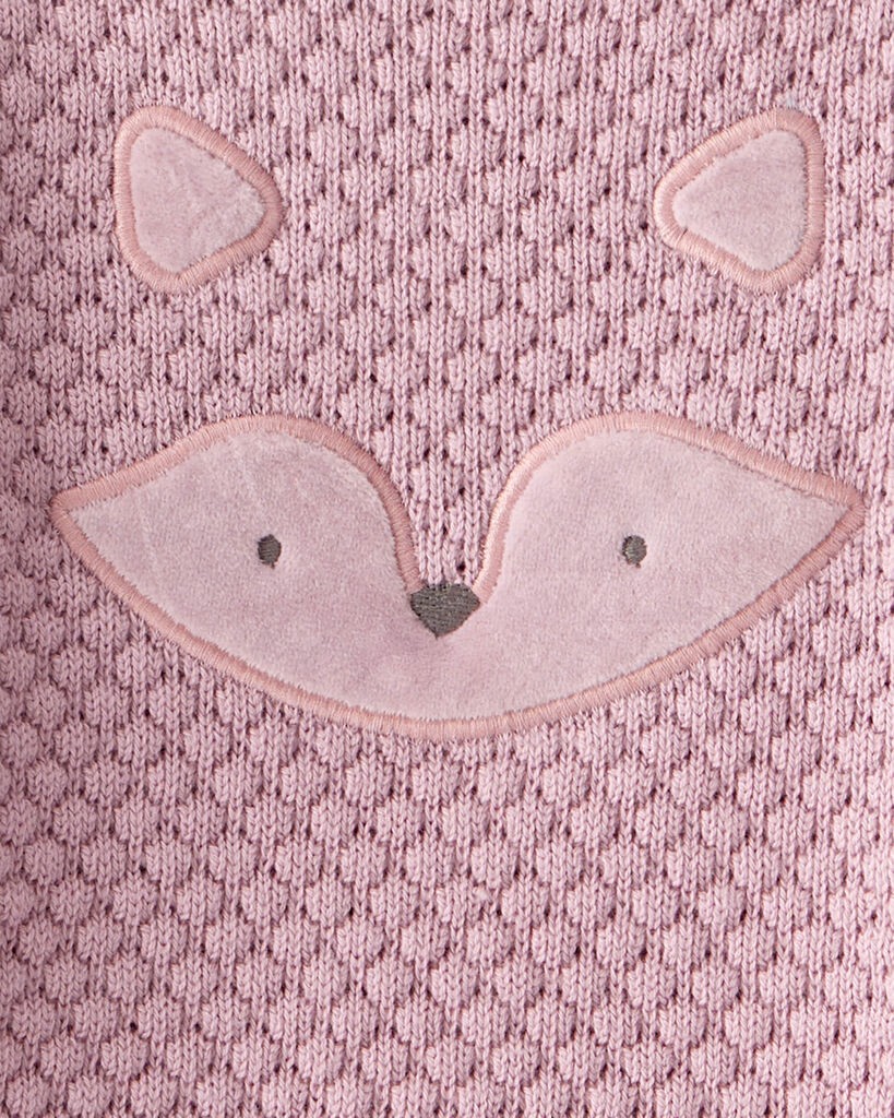 slide 3 of 3, Carter's Carters Baby Girl Fox Cotton Long-Sleeve Tee & Pant Set - Pink Pink 12M, 1 ct