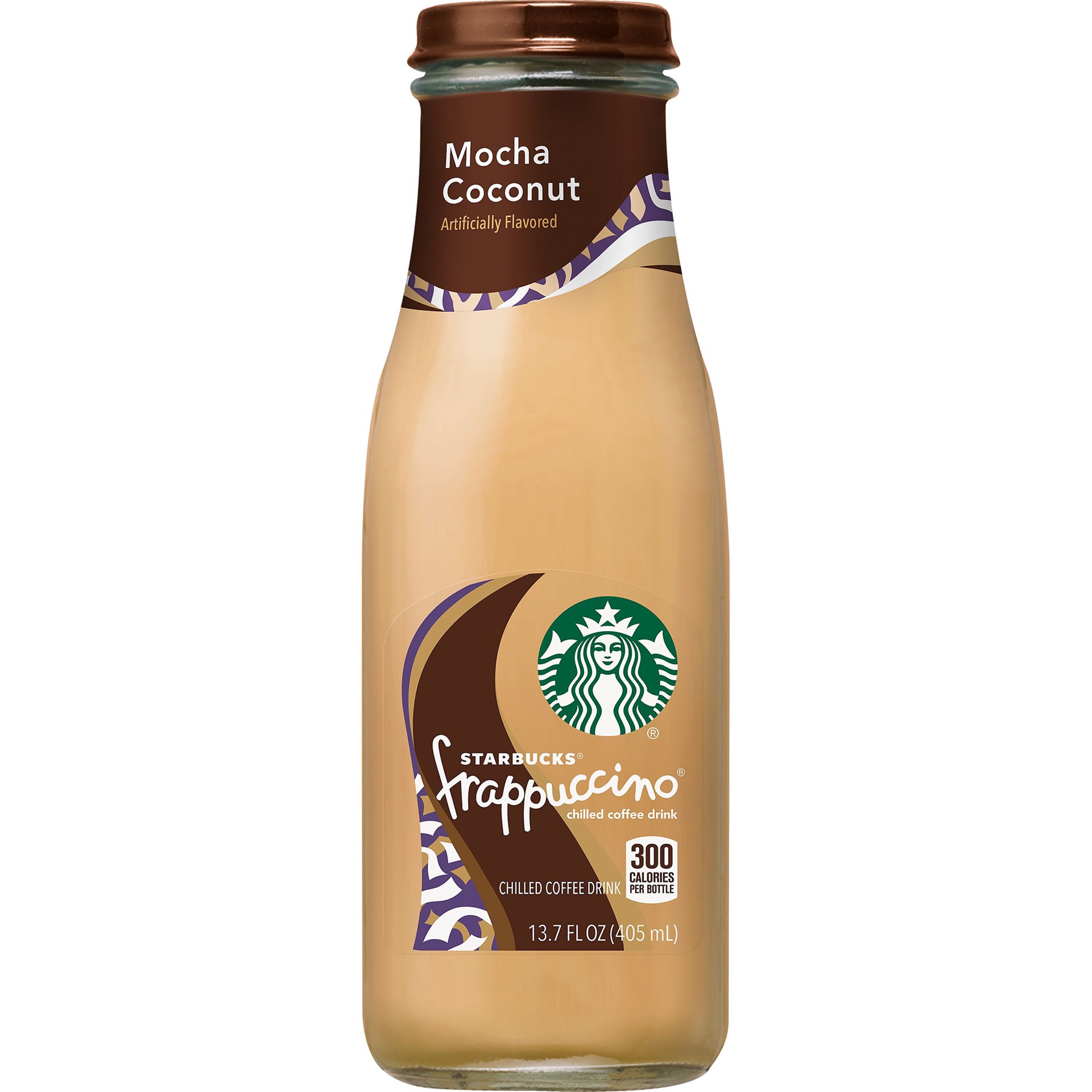 slide 1 of 7, Starbucks Frappuccino Mocha Coconut Chilled Coffee Drink 13.7 Fluid Ounce Glass Bottle - 13.7 oz, 13.7 oz