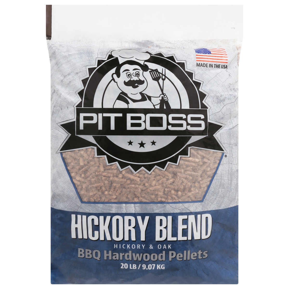 slide 1 of 10, Pit Boss Hickory Blend BBQ Hardwood Pellets 20 lb, 1 ct
