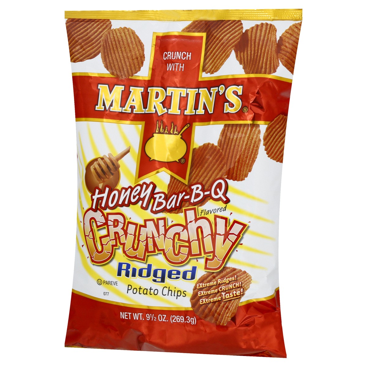 slide 13 of 13, Martin's Crunchy Ridged Honey Bar-B-Q Flavored Potato Chips 9.5 oz, 9.5 oz