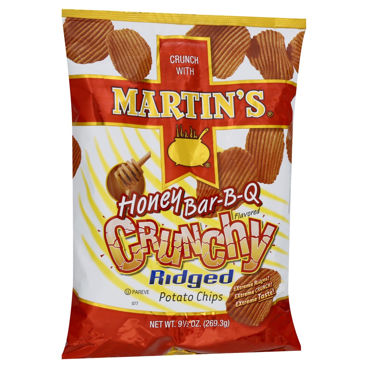 slide 5 of 13, Martin's Crunchy Ridged Honey Bar-B-Q Flavored Potato Chips 9.5 oz, 9.5 oz