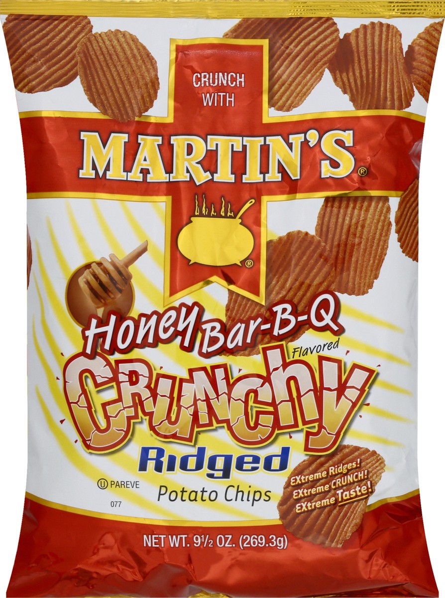 slide 12 of 13, Martin's Crunchy Ridged Honey Bar-B-Q Flavored Potato Chips 9.5 oz, 9.5 oz