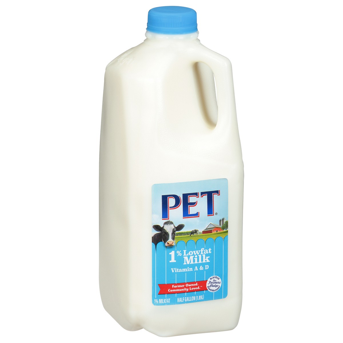 slide 4 of 13, Pet 1% Lowfat Milk 0.5 gl, 1/2 gal
