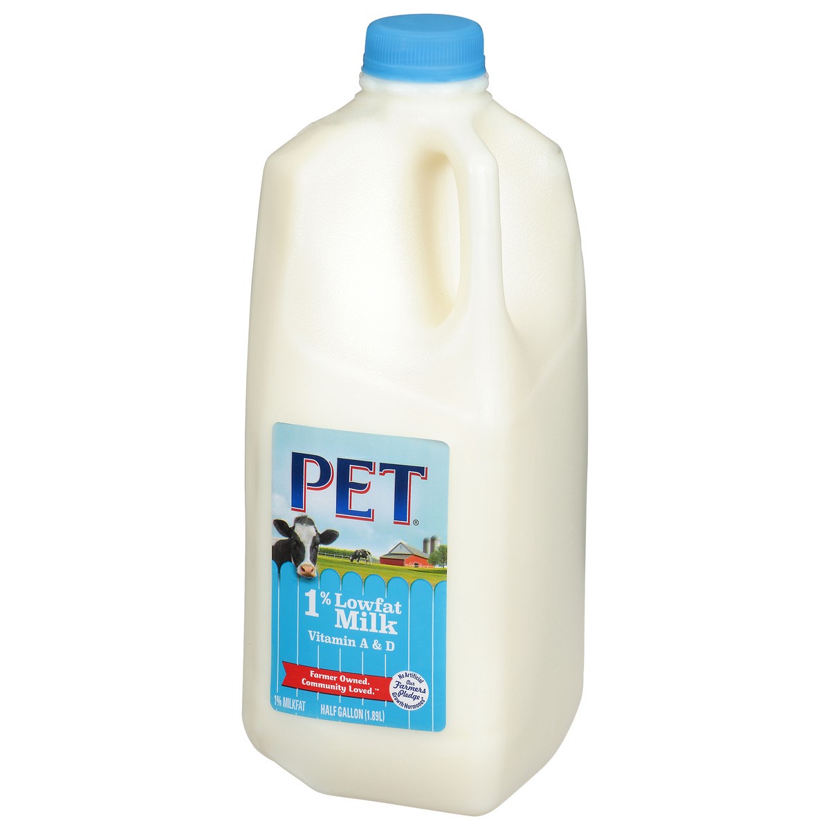 slide 12 of 13, Pet 1% Lowfat Milk 0.5 gl, 1/2 gal