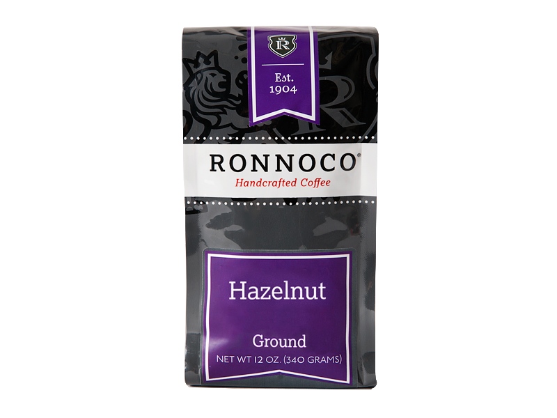 slide 1 of 1, Ronnoco Hazelnut Coffee, 12 oz