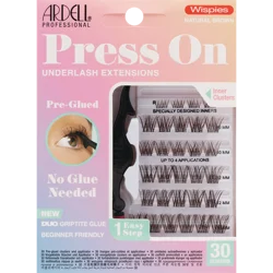 Ardell Press-On Underlash Wispies Brown Clearband - 30 ct