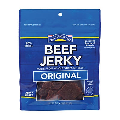 slide 1 of 1, Hill Country Fare Beef Jerky Original, 3 oz