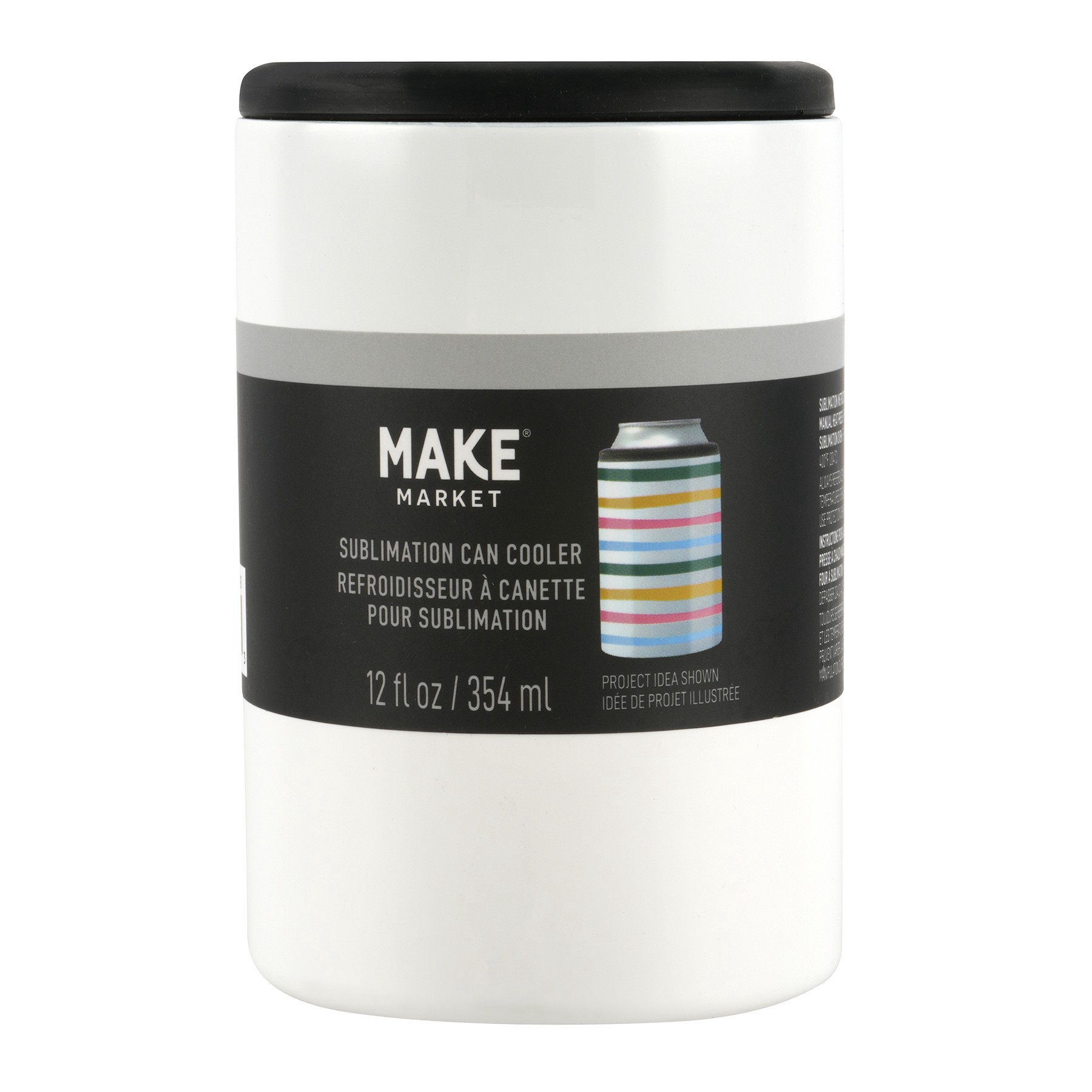 slide 2 of 2, 12oz. Stainless Steel Sublimation Can Cooler By Make Market, 12 oz