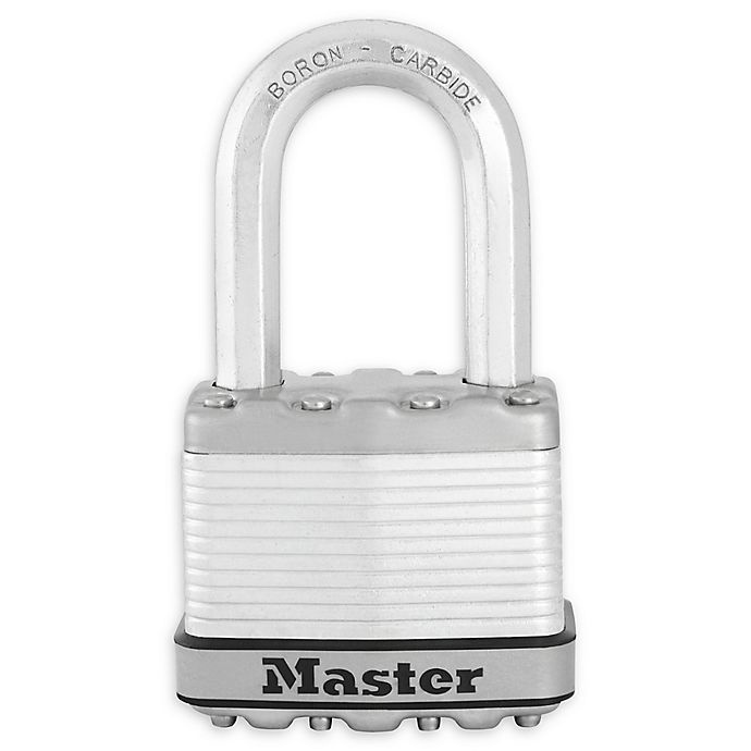 slide 1 of 1, Master Lock Magnum Laminated Keyed Long Shackle Padlock - Steel, 2 in