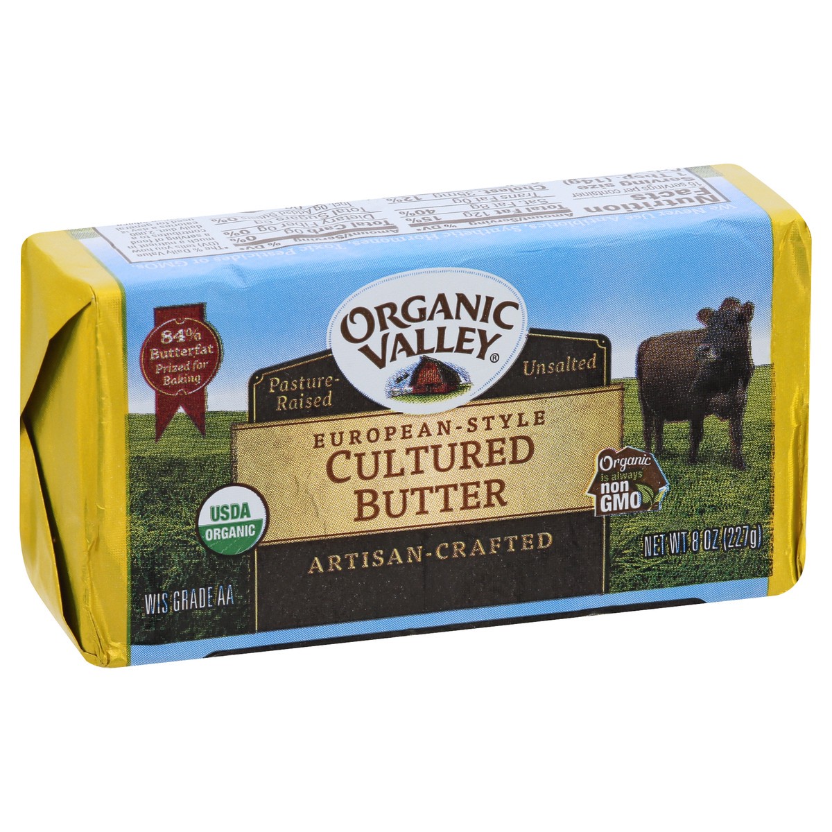 slide 13 of 13, Organic Valley Unsalted Butter-European, 8 oz