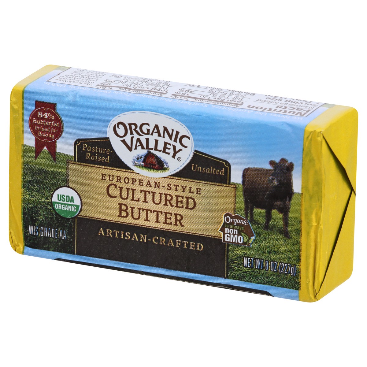 slide 7 of 13, Organic Valley Unsalted Butter-European, 8 oz