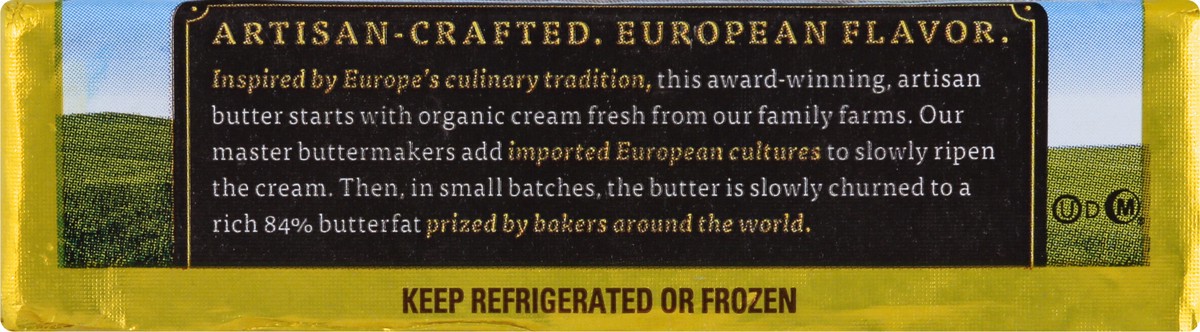 slide 8 of 13, Organic Valley Unsalted Butter-European, 8 oz