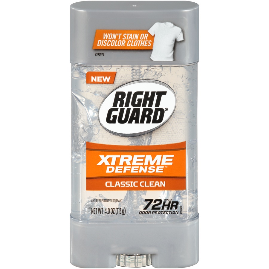 slide 1 of 6, Right Guard Xtreme Defense Classic Clean Deodorant, 4 oz