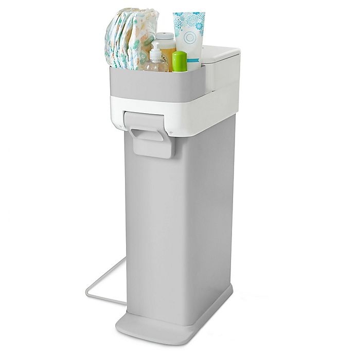 slide 1 of 11, Skip Hop Skip*Hop Nursery Diaper Pail - Grey/White, 1 ct