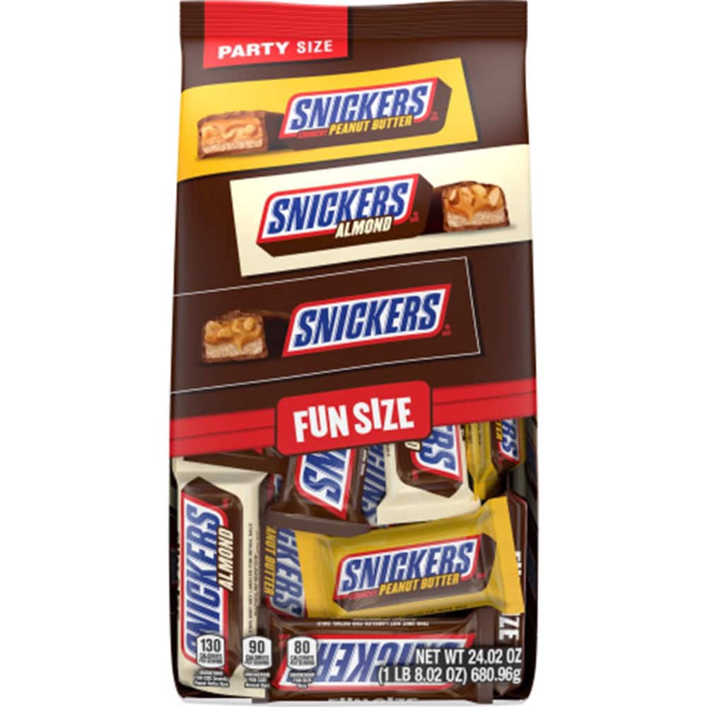 slide 1 of 1, SNICKERS Chocolate Candy Bars, Fun Size, Variety Mix, 24.02 Oz, 24.02 oz