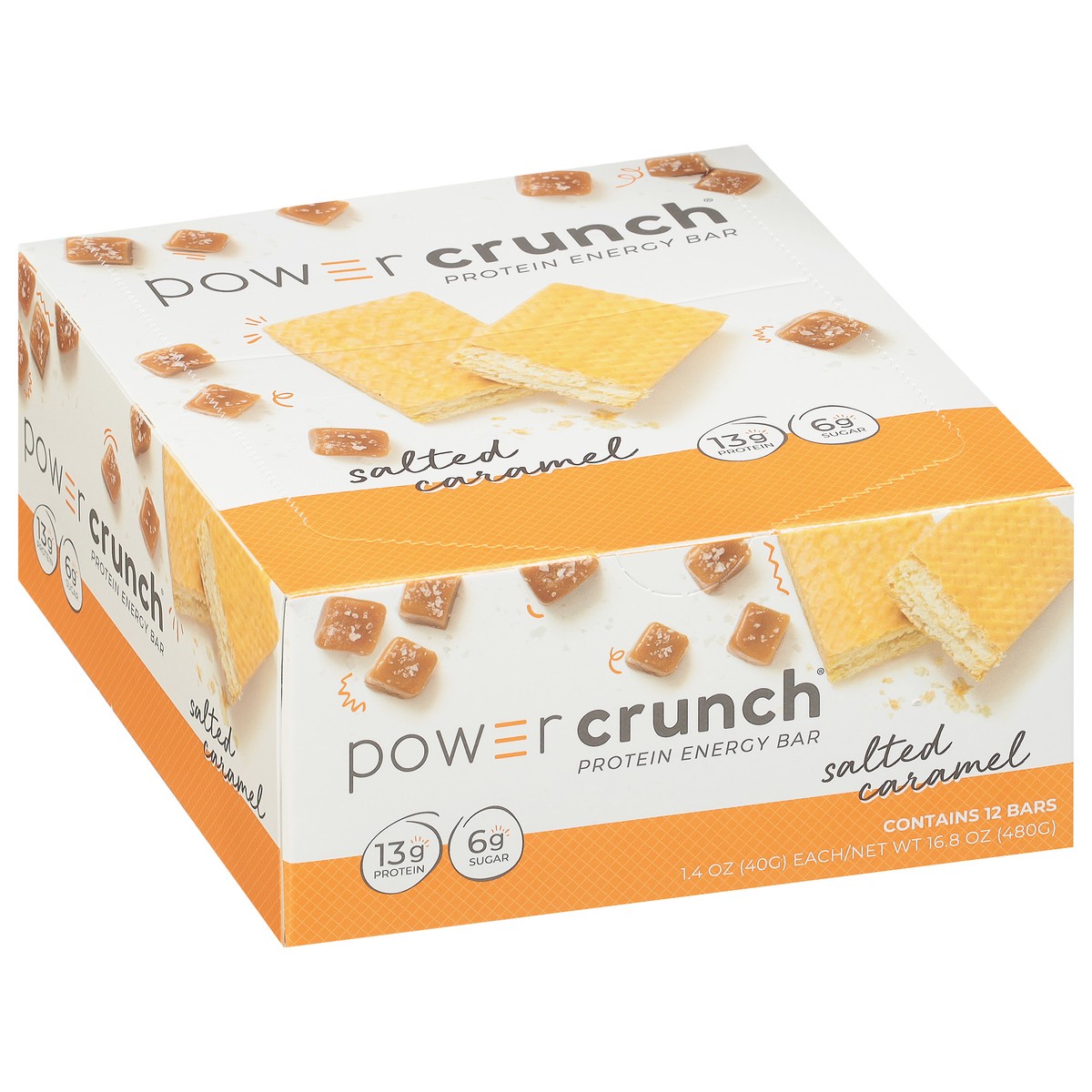 slide 7 of 11, Power Crunch Salted Caramel Protein Energy Bar 12 - 1.4 oz Bars, 12 ct