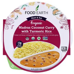 Food Earth Organic Madras Coconut Curry With Turmeric Rice - 10.58 oz