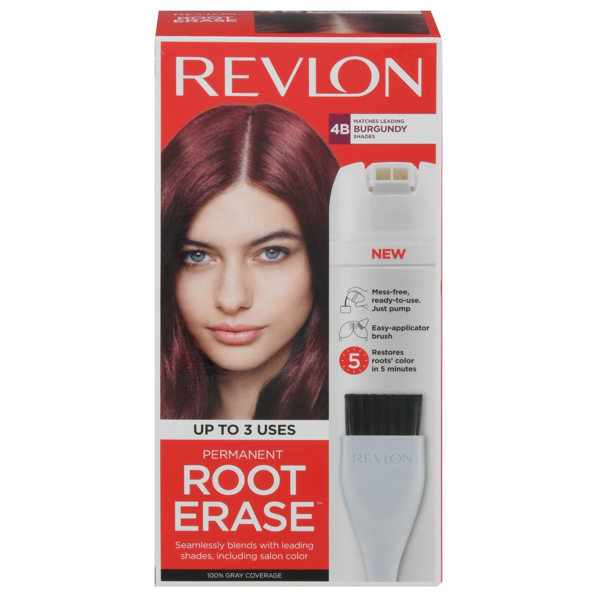 slide 1 of 13, Revlon Root Erase Burgundy 4B Permanent Hair Color 1 ea, 1 ea